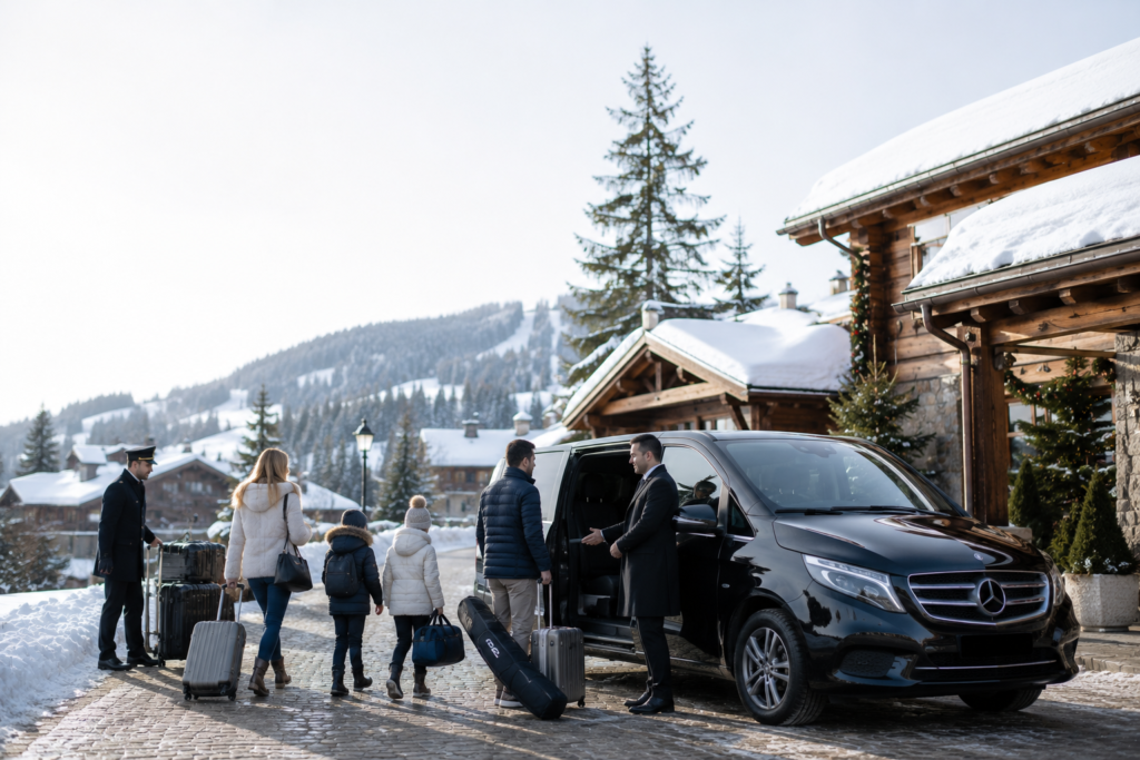 Private airport transfer Switzerland with luxury vehicle