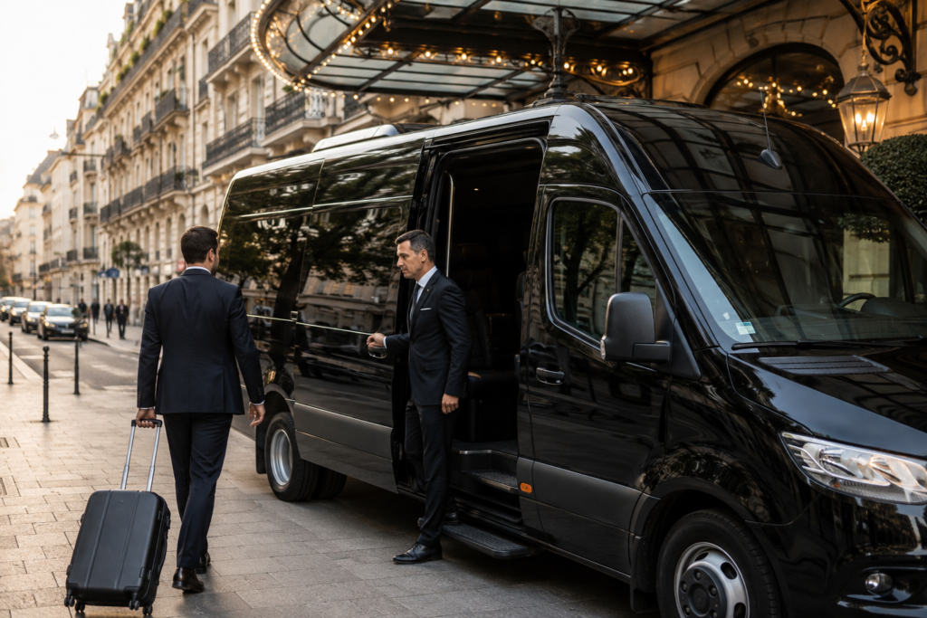 Zurich Airport transfer with luxury vehicle outside Zurich Airport