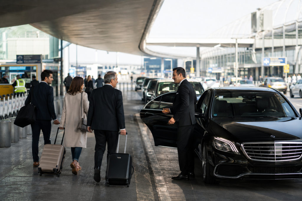 Private airport transfer Switzerland with luxury vehicle
