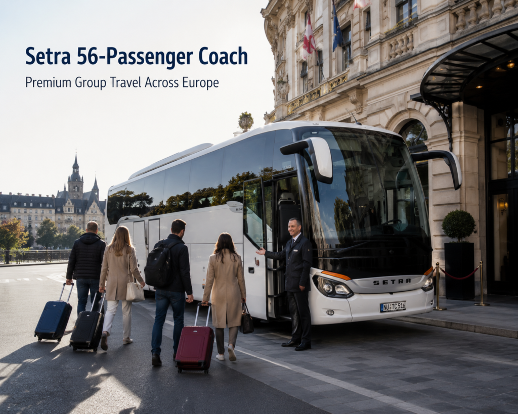 Luxe bus huren België voor groepsreizen, zakelijke evenementen en meerdaagse tours door Brussel, Brugge, Gent en Antwerpen.