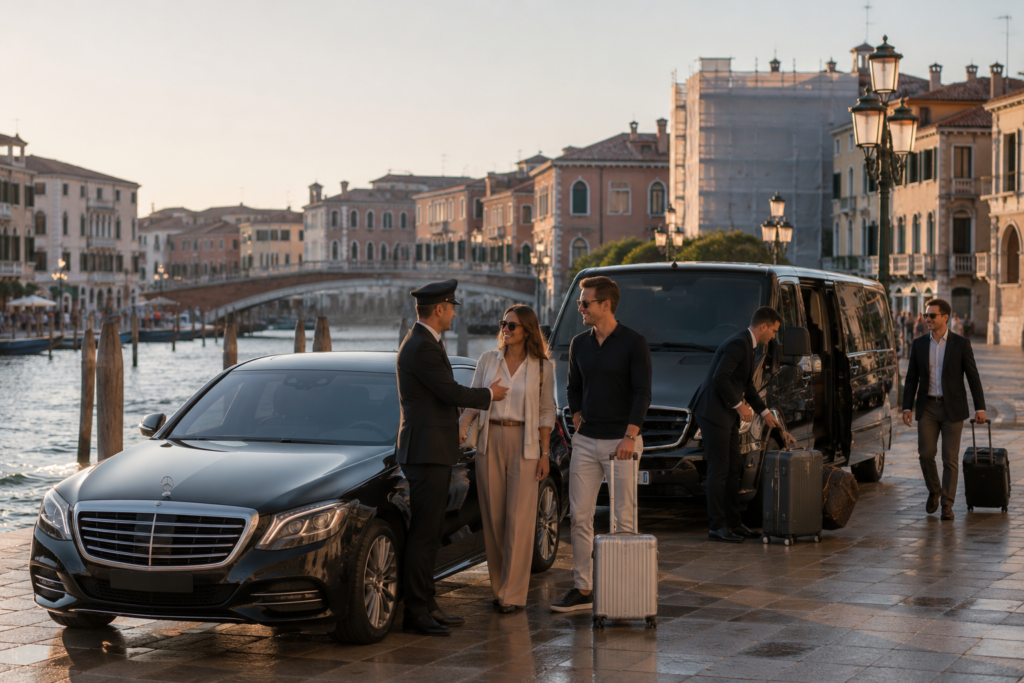 Executive luchthaven transfer Parijs met luxe chauffeur en Mercedes