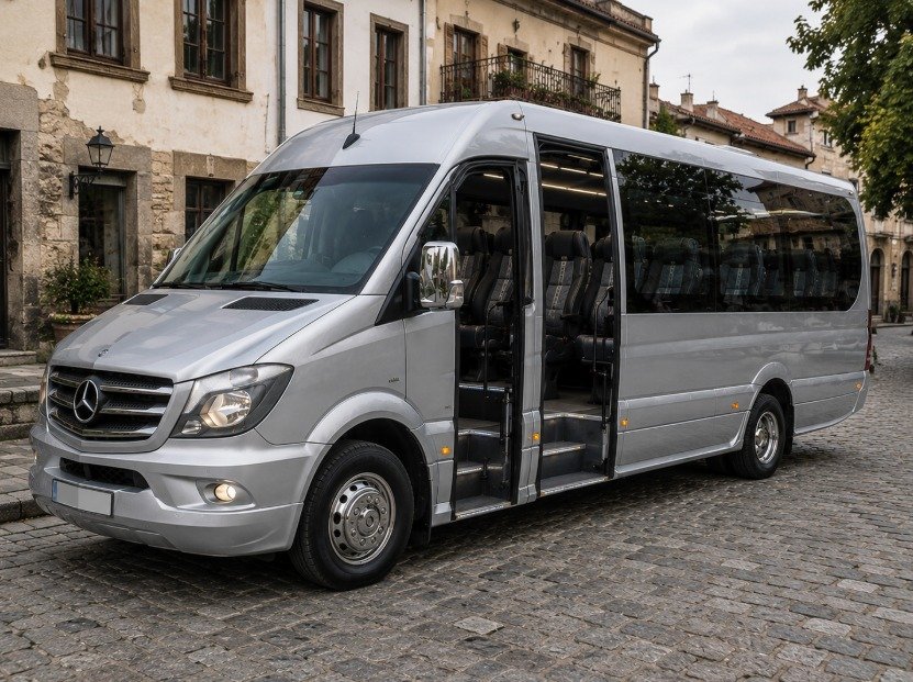 Alquiler de minibus con conductor en Lyon para traslados de grupos y excursiones privadas en Francia.